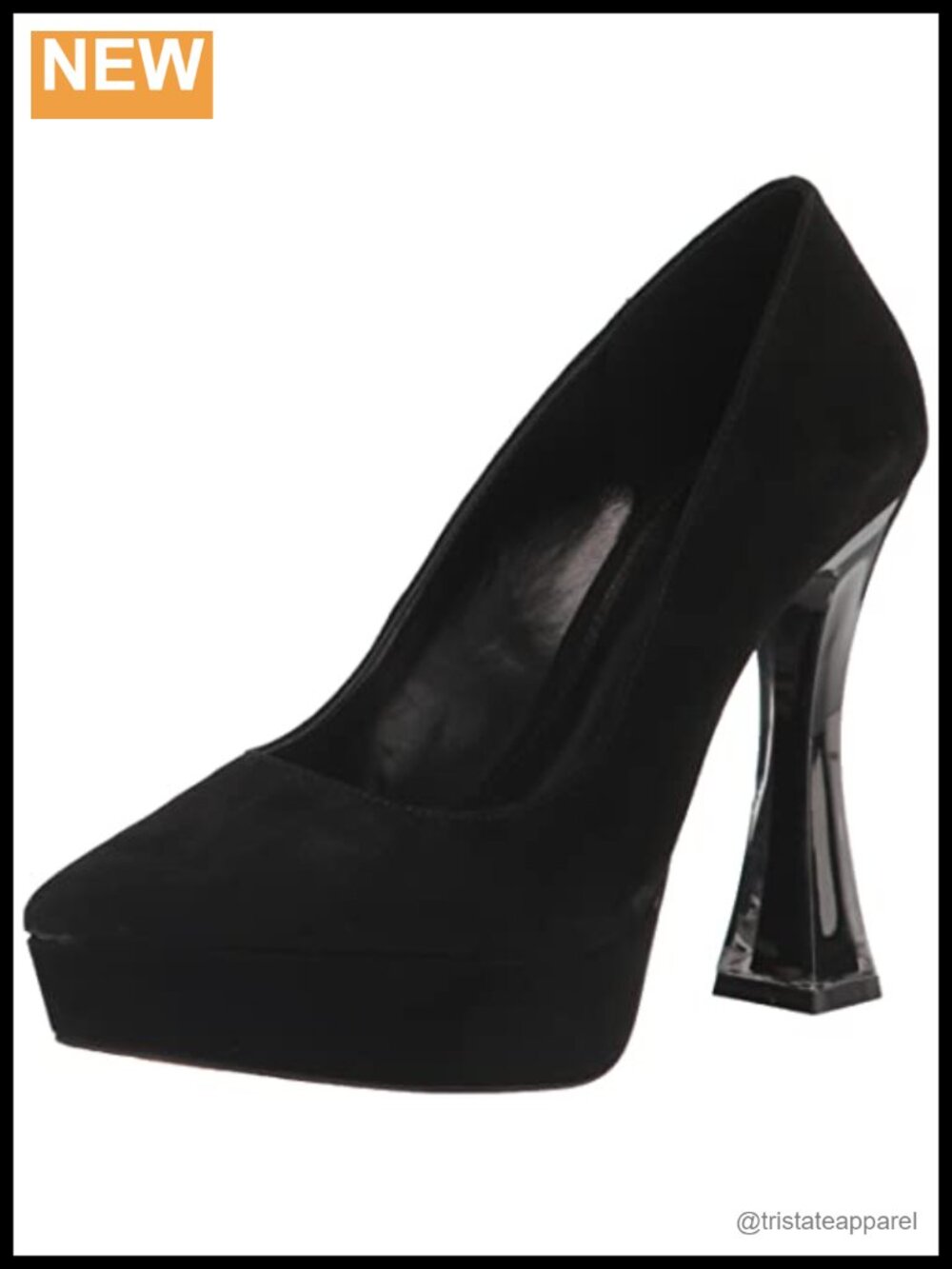 Suede Platform Pump High Heel Almond Toe Slip On Formal Wedding Shoe